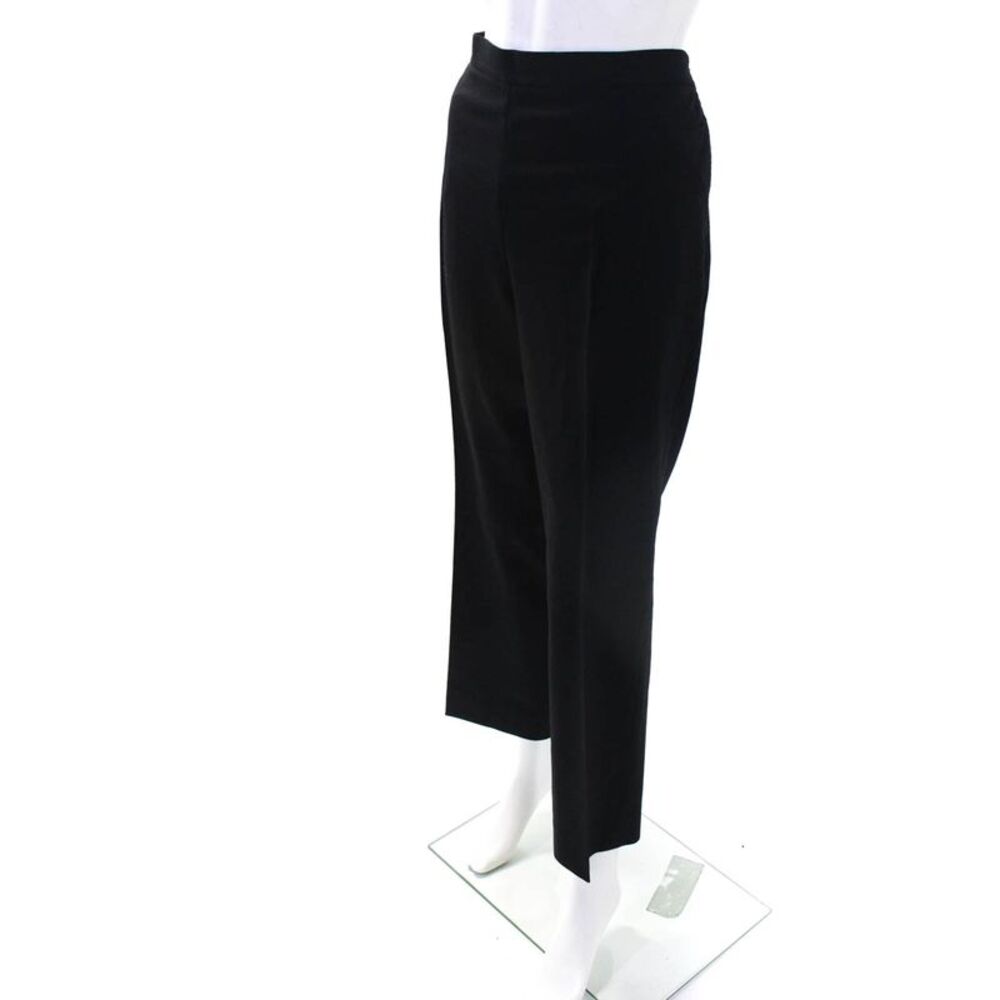Akris Punto Women's Straight Leg Zip Closure Dress Pant Black Size 14 - Picture 2 of 10